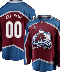 Colorado Avalanche Stanley Cup 2023 Playoffs Patch Home Breakaway Custom Men Jersey - Burgundy - Robokeg