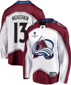 Colorado Avalanche Valeri Nichushkin 13 Away 2022 Stanley Cup Champions Breakaway Men Jersey - White - Robokeg