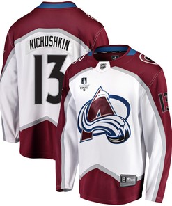 Colorado Avalanche Valeri Nichushkin 13 Away 2022 Stanley Cup Final Breakaway Men Jersey - White - Robokeg