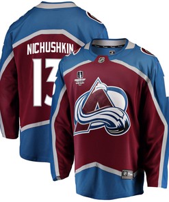 Colorado Avalanche Valeri Nichushkin 13 Home 2022 Stanley Cup Final Breakaway Men Jersey - Burgundy - Robokeg