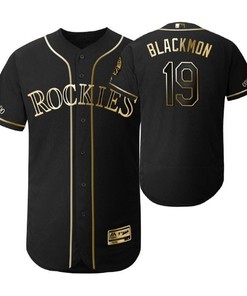Colorado Rockies #19 Charlie Blackmon Mlb 2019 Golden Brandedition Black Jersey Gift For Rockies Fans - Robokeg