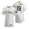 Colorado Rockies #19 Charlie Blackmon Mlb Golden Brandedition White Jersey Gift For Rockies Fans - Robokeg
