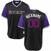 Colorado Rockies 2020 Players' Weekend Cool Base Pick-a-player Roster Jersey - Black Purple - Robokeg