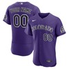 Colorado Rockies Alternate Authentic Custom Jersey - Purple Custom Jerseys Mlb - Robokeg