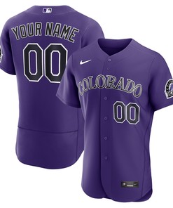 Colorado Rockies Alternate Authentic Custom Jersey - Purple Custom Jerseys Mlb - Robokeg