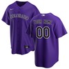 Colorado Rockies Alternate Replica Custom Jersey - Purple Custom Jerseys Mlb - Robokeg