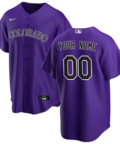 Colorado Rockies Alternate Replica Custom Jersey - Purple Custom Jerseys Mlb - Robokeg