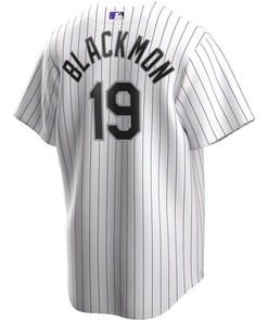 Colorado Rockies Charlie Blackmon #19 2020 Mlb White Stripe Lines Jersey - Robokeg