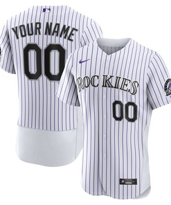 Colorado Rockies Home Authentic Custom Jersey White Custom Jerseys Mlb - Robokeg