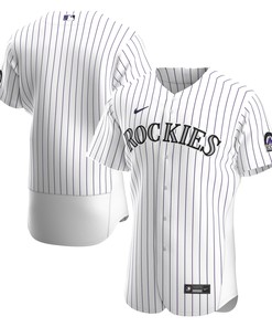 Colorado Rockies Home Authentic Team Jersey - White Mlb - Robokeg