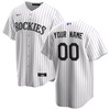 Colorado Rockies Home Replica Custom Jersey - White Custom Jerseys Mlb - Robokeg