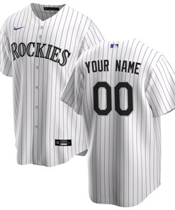 Colorado Rockies Home Replica Custom Jersey - White Custom Jerseys Mlb - Robokeg
