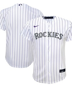 Colorado Rockies Home Replica Team Jersey White Mlb - Robokeg