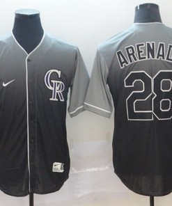 Colorado Rockies Nolan Arenado #28 2020 Mlb Black-grey Jersey - Robokeg