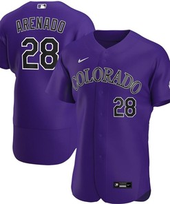 Colorado Rockies Nolan Arenado #28 2020 Mlb Purple Jersey - Robokeg