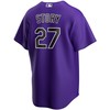 Colorado Rockies Trevor Story #27 2020 Mlb Purple Jersey - Robokeg