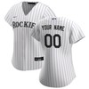 Colorado Rockies Womens Home Replica Custom Jersey - White Custom Jerseys Mlb - Robokeg