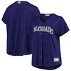 Colorado Rockies Womens Plus Size Alternate Replica Team Jersey - Purple Mlb - Robokeg