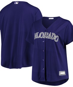 Colorado Rockies Womens Plus Size Alternate Replica Team Jersey - Purple Mlb - Robokeg