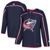 Columbus Blue Jackets Adidas Home Authentic Blank Jersey - Navy Nhl - Robokeg