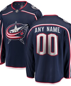 Columbus Blue Jackets Fanatics Branded Home Breakaway Custom Jersey - Navy Custom Jerseys Nhl - Robokeg