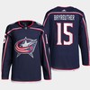 Columbus Blue Jackets Gavin Bayreuther 15 Navy Home Primegreen Jersey 2022-23 - Robokeg