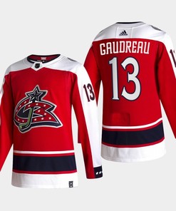 Columbus Blue Jackets Johnny Gaudreau 13 Reverse Retro Red 2022 Jersey - Robokeg