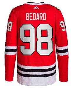 Connor Bedard 98 Chicago Blackhawks 2023 NHL Draft Home Breakaway Men Jersey - Red - Robokeg