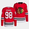 Connor Bedard #98 Chicago Blackhawks 2023 NHL Draft Home Men Jersey - Red - Robokeg