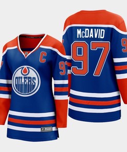 Connor McDavid 97 Edmonton Oilers 2022-23 Home Women Premier Breakaway Player Jersey Royal - Robokeg