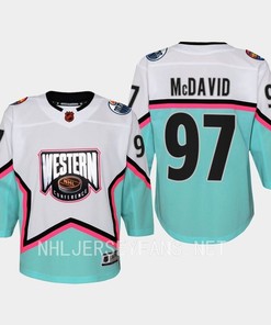 Connor McDavid 97 Edmonton Oilers2023 All-Star Western Conference Premier White - Robokeg