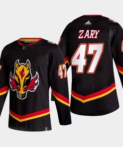 Connor Zary 47 Calgary Flames Alternate Black Jersey 2022-23 - Robokeg