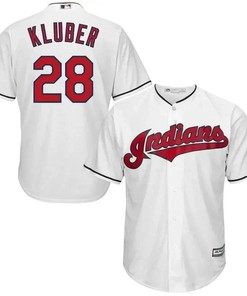 Corey Kluber Cleveland Indians Cool Base Player Jersey - White - Robokeg
