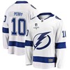 Corey Perry 10 Tampa Bay Lightning Stanley Cup 2023 Playoffs Patch Away Breakaway Men Jersey - White - Robokeg