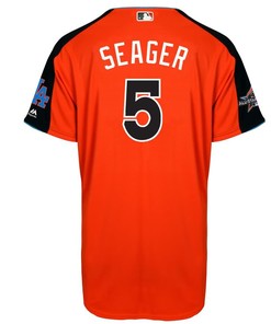 Corey Seager National League Majestic 2017 Mlb All-star Game Home Run Derby Jersey - Orange - Robokeg