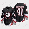 Craig Anderson 41 Buffalo Sabres 2022-23 Goathead Third Premier Breakaway Player Black Jersey - Robokeg