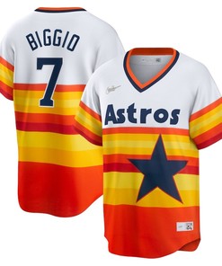 Craig Biggio 7 Houston Astros Home Cooperstown Collection Player Jersey - White - Robokeg