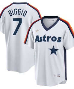 Craig Biggio Houston Astros Home Cooperstown Collection Logo Player Jersey - White Mlb - Robokeg