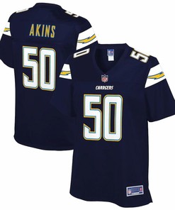Curtis Akins Los Angeles Chargers Nfl Pro Line Womens Team Player Jersey - Navy - Robokeg