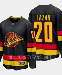 Curtis Lazar 20 Vancouver Canucks 2023-24 Alternate Jersey Breakaway Black - Robokeg