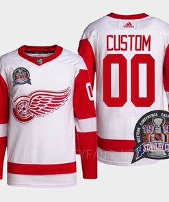 Custom 00 25th Anniversary Detroit Red Wings Red Jersey - Robokeg