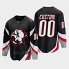 Custom 00 Buffalo Sabres 2022-23 Goathead Third Premier Breakaway Player Black Jersey - Robokeg