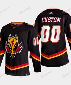 Custom 00 Calgary Flames Alternate Black Jersey 2022-23 - Robokeg