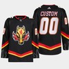 Custom 00 Calgary Flames Black Jersey 2022-23 Blasty Alternate Primegreen - Robokeg
