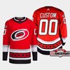 Custom 00 Carolina Hurricanes Red Jersey 2022-23 Third 25th Anniversary - Robokeg