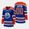 Custom 00 Edmonton Oilers 2022-23 Home Women Premier Breakaway Player Jersey Royal - Robokeg