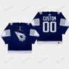 Custom 00 Edmonton Oilers 2022-23 Reverse Retro 2.0 Navy Jersey - Robokeg
