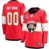 Custom 00 Florida Panthers Women's 2023 Stanley Cup Final Home Breakaway Jersey - Red - Robokeg