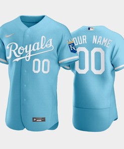 Custom 00 Kansas City Royals 2022-23 Powder Blue Men's Jersey - Robokeg