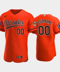 Custom 00 Little League Classic 2022-23 Baltimore Orioles Orange Alternate Jersey - Robokeg